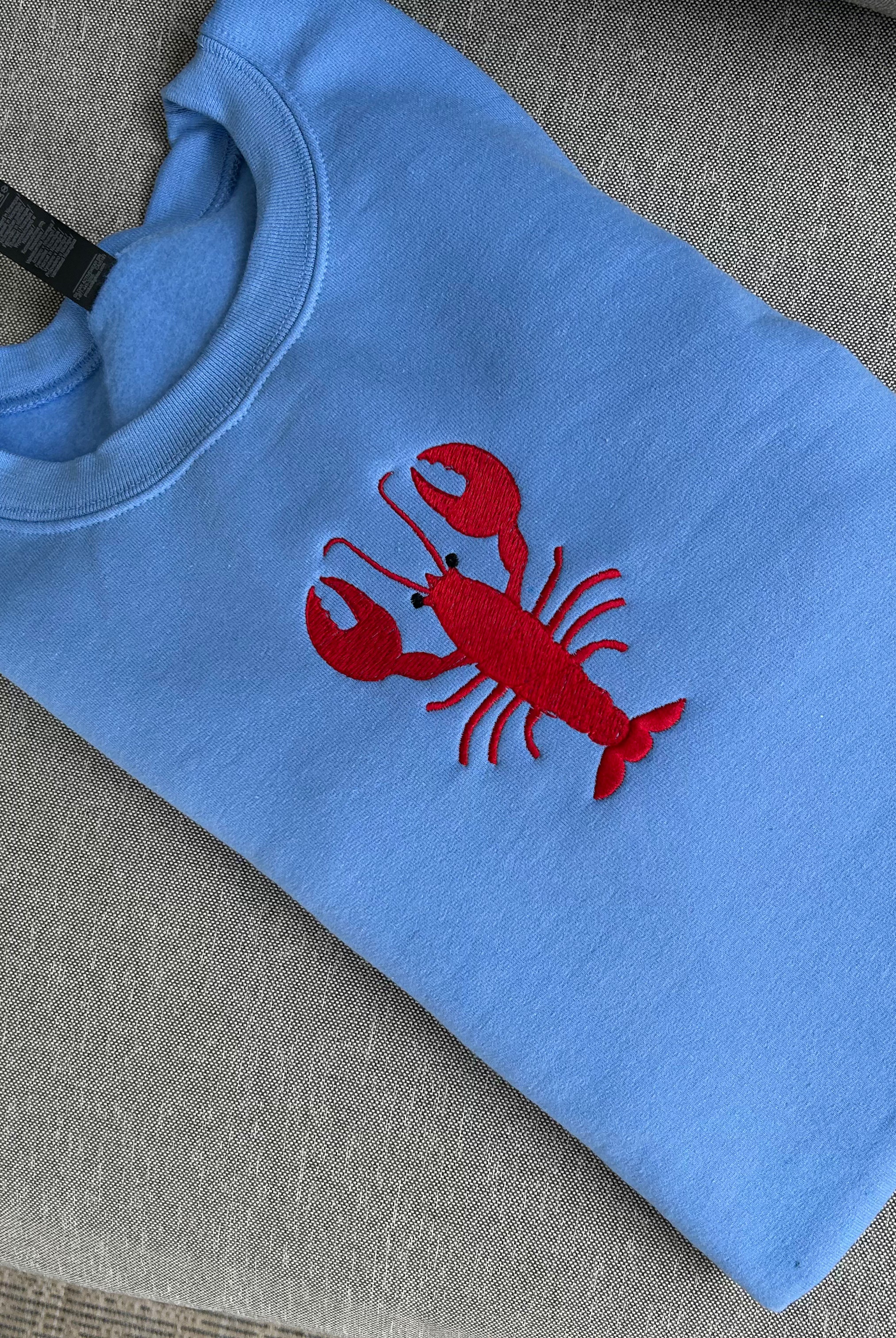 Close Up Lobster Embroidered Sweatshirt