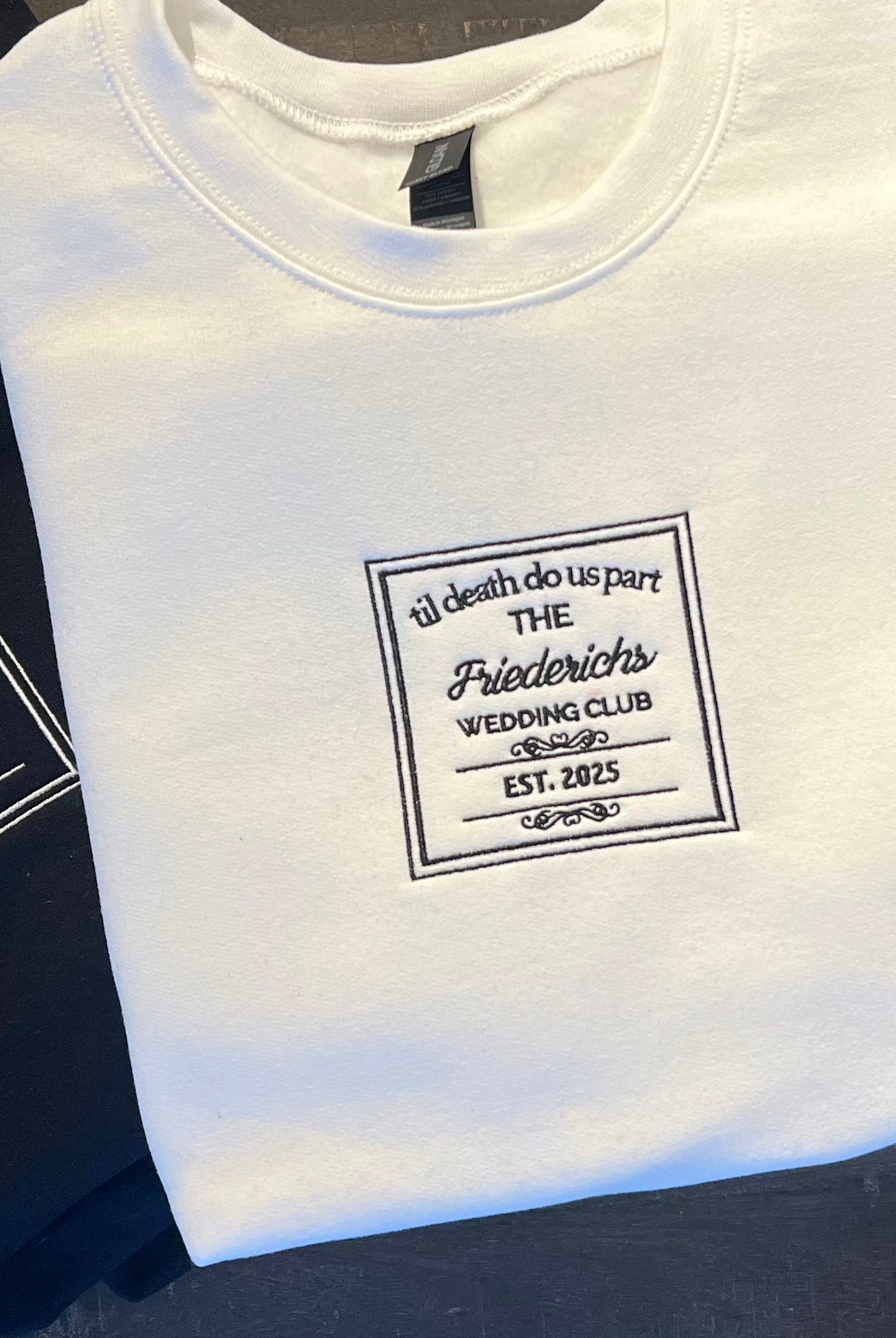 Custom Logo Wedding Embroidered Crewneck colors