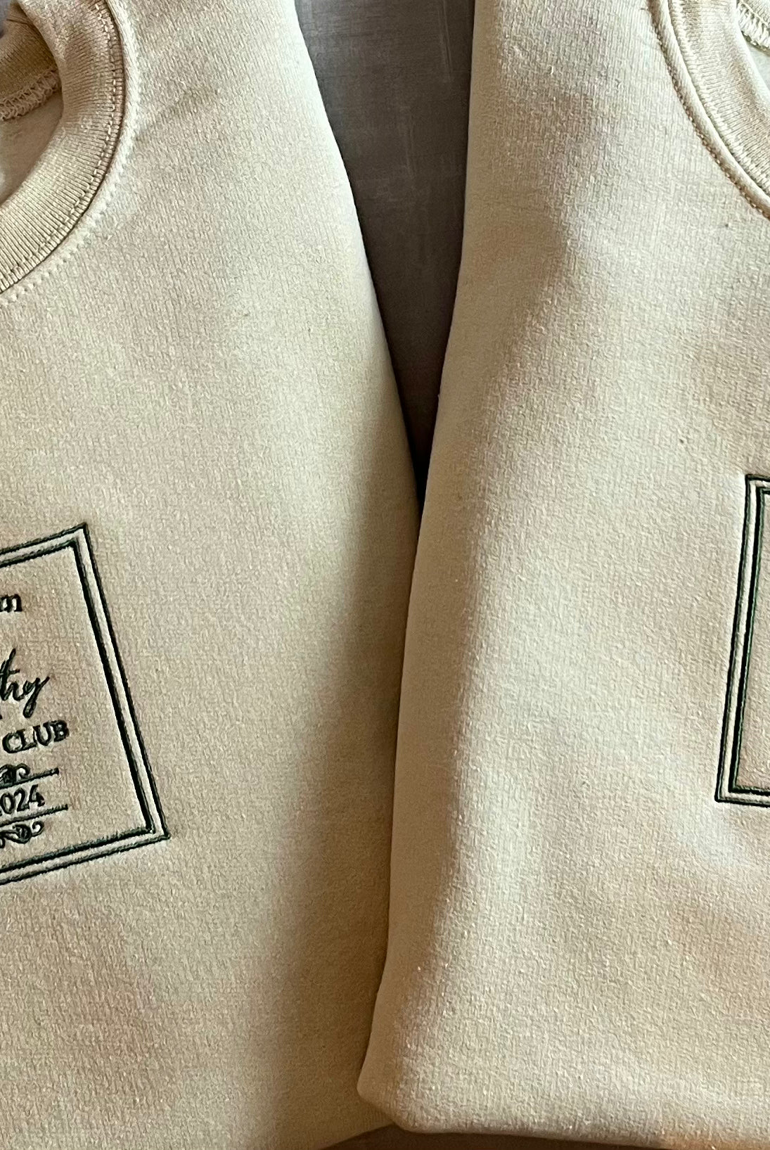 Custom Logo Wedding Embroidered Crewneck with love from custom