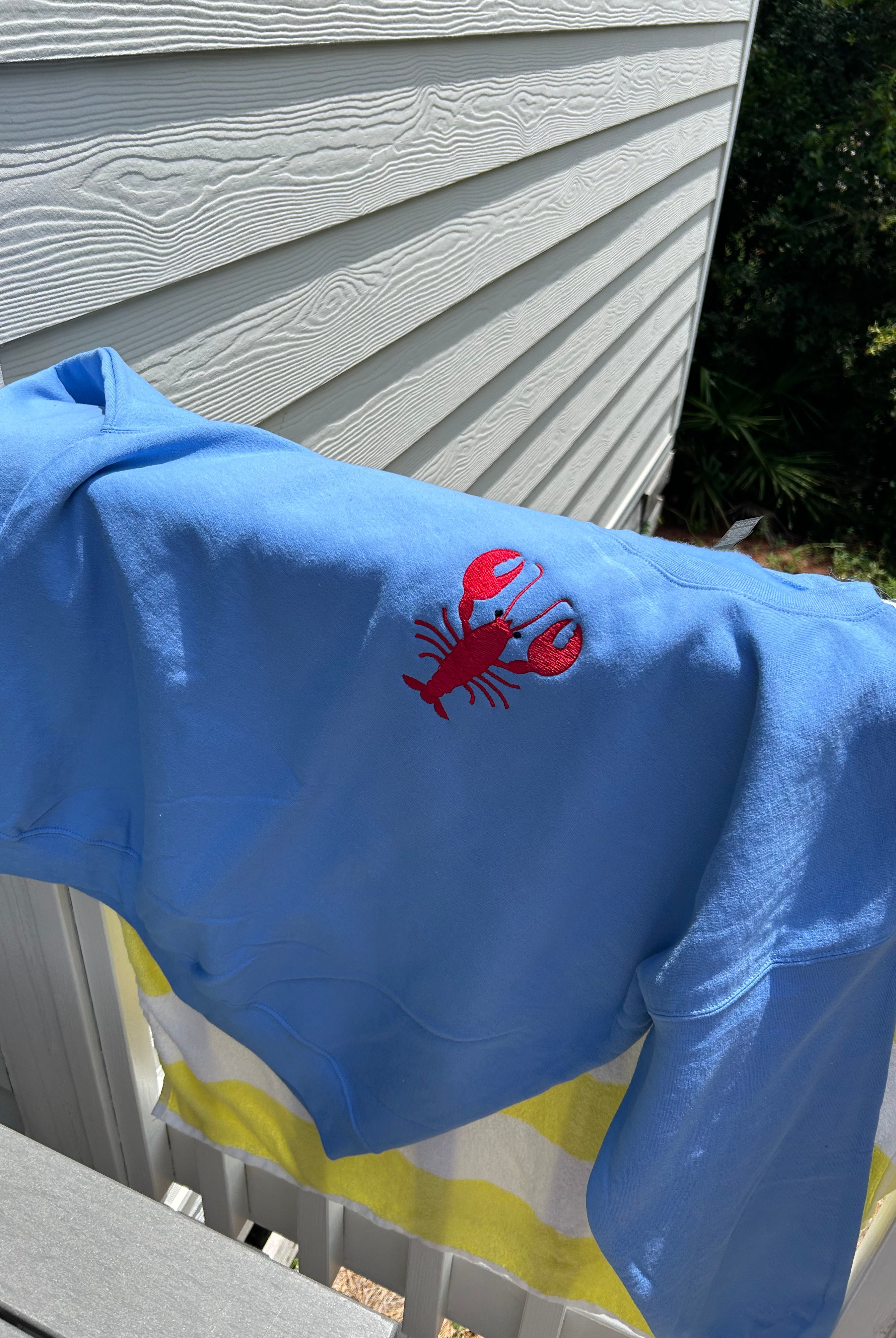 Embroidered Lobster Sweatshirt