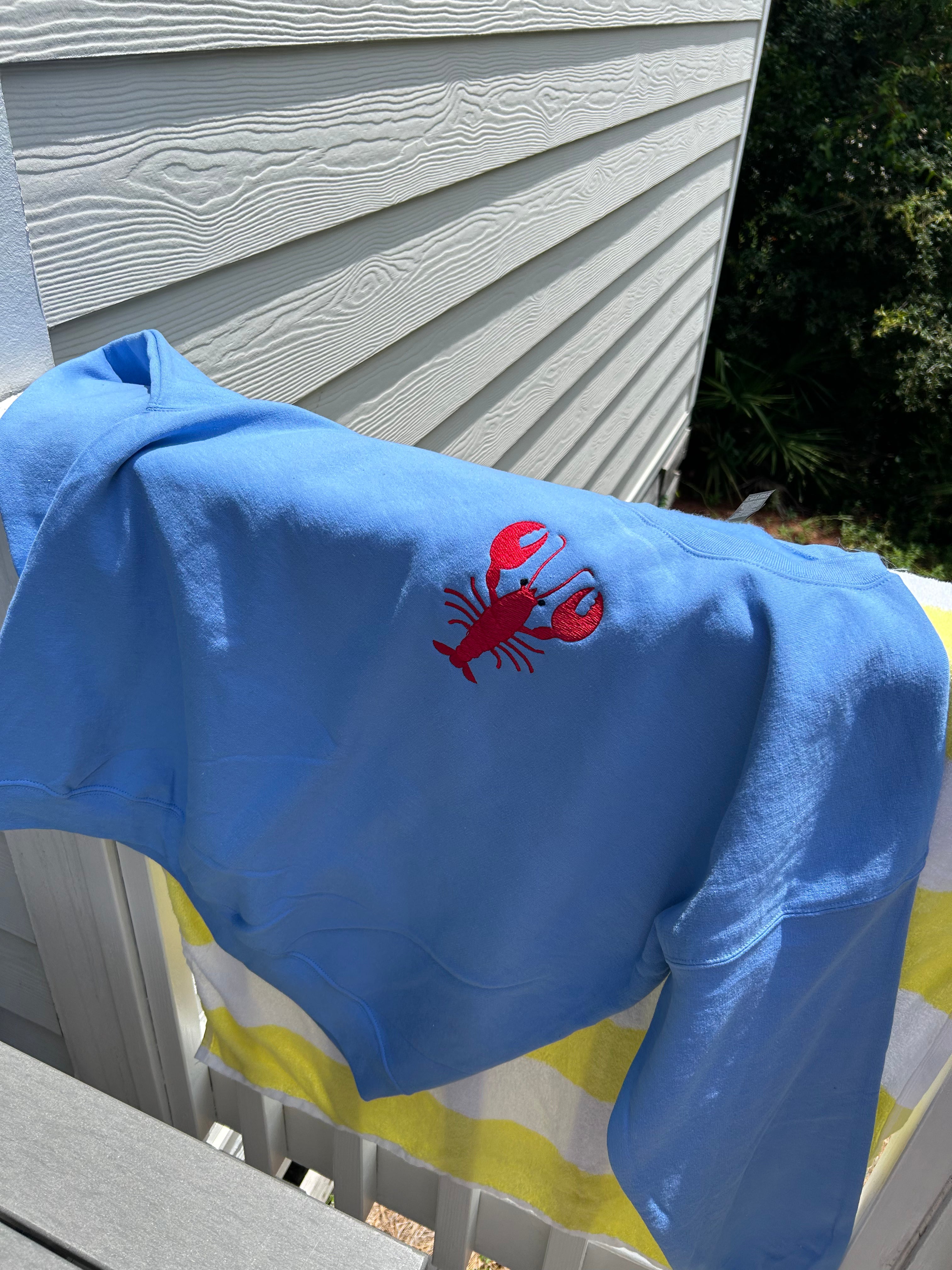 Embroidered Lobster Sweatshirt