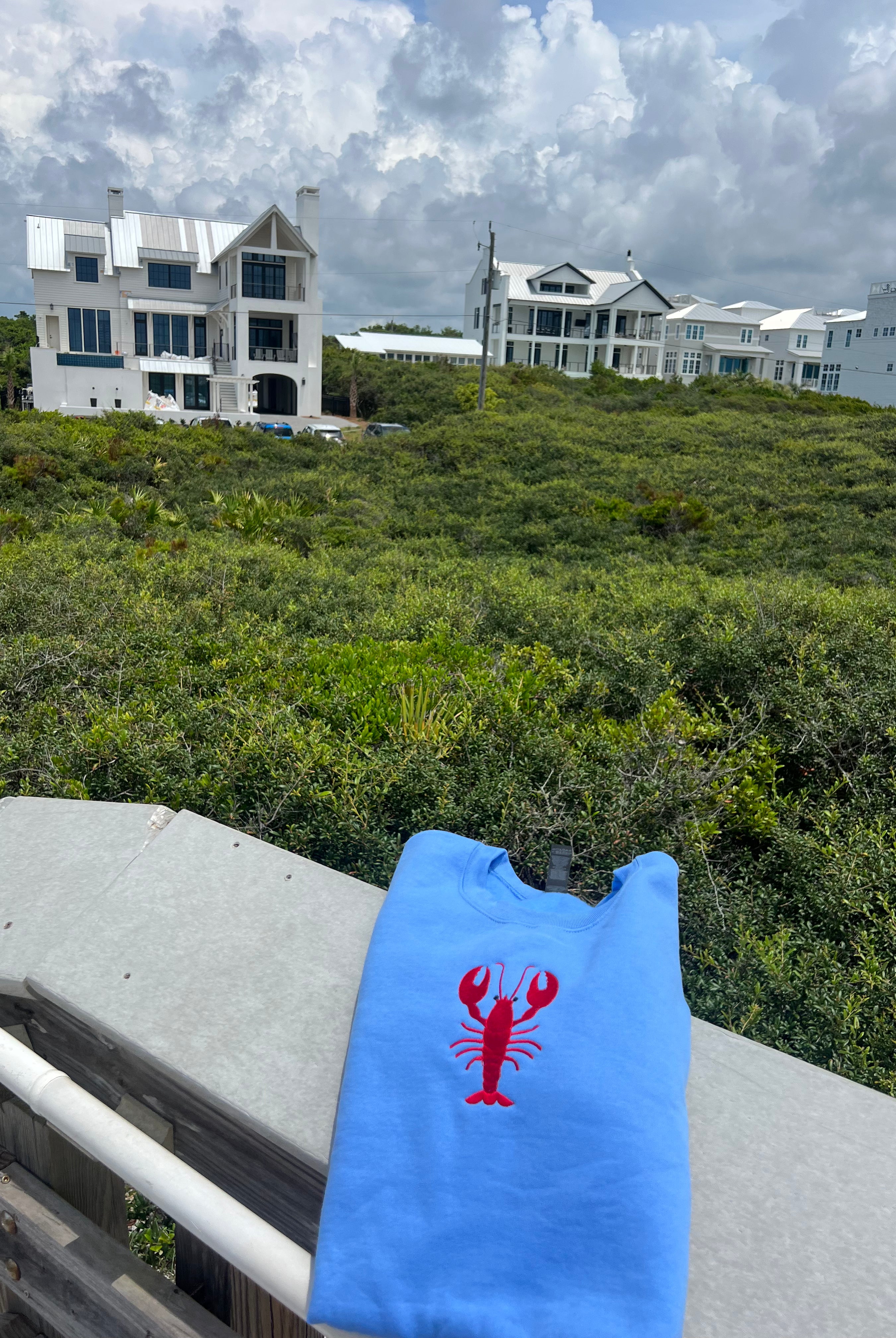 Embroidered Lobster Sweatshirt Rosemary Beach