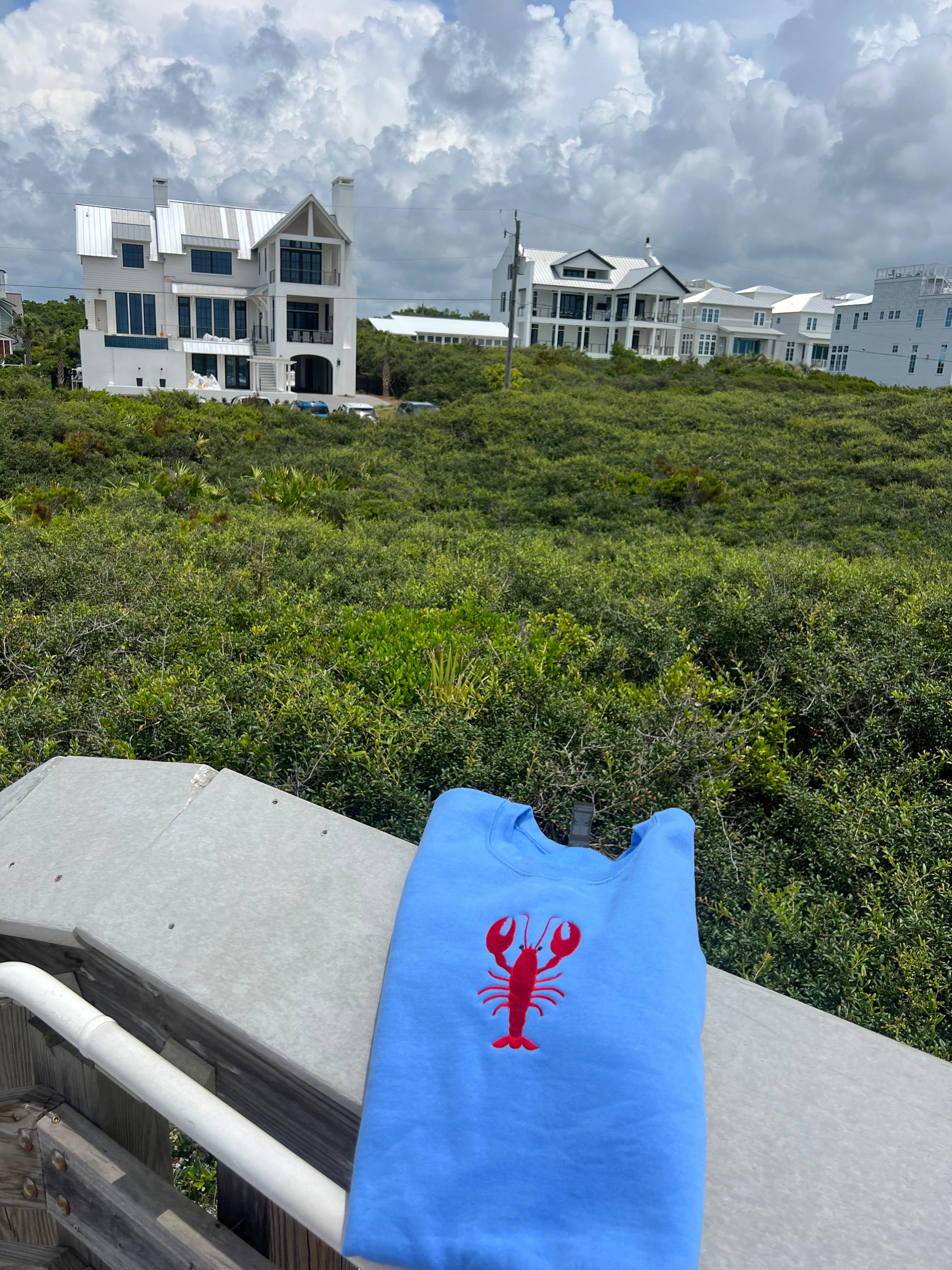 Embroidered Lobster Sweatshirt Rosemary Beach