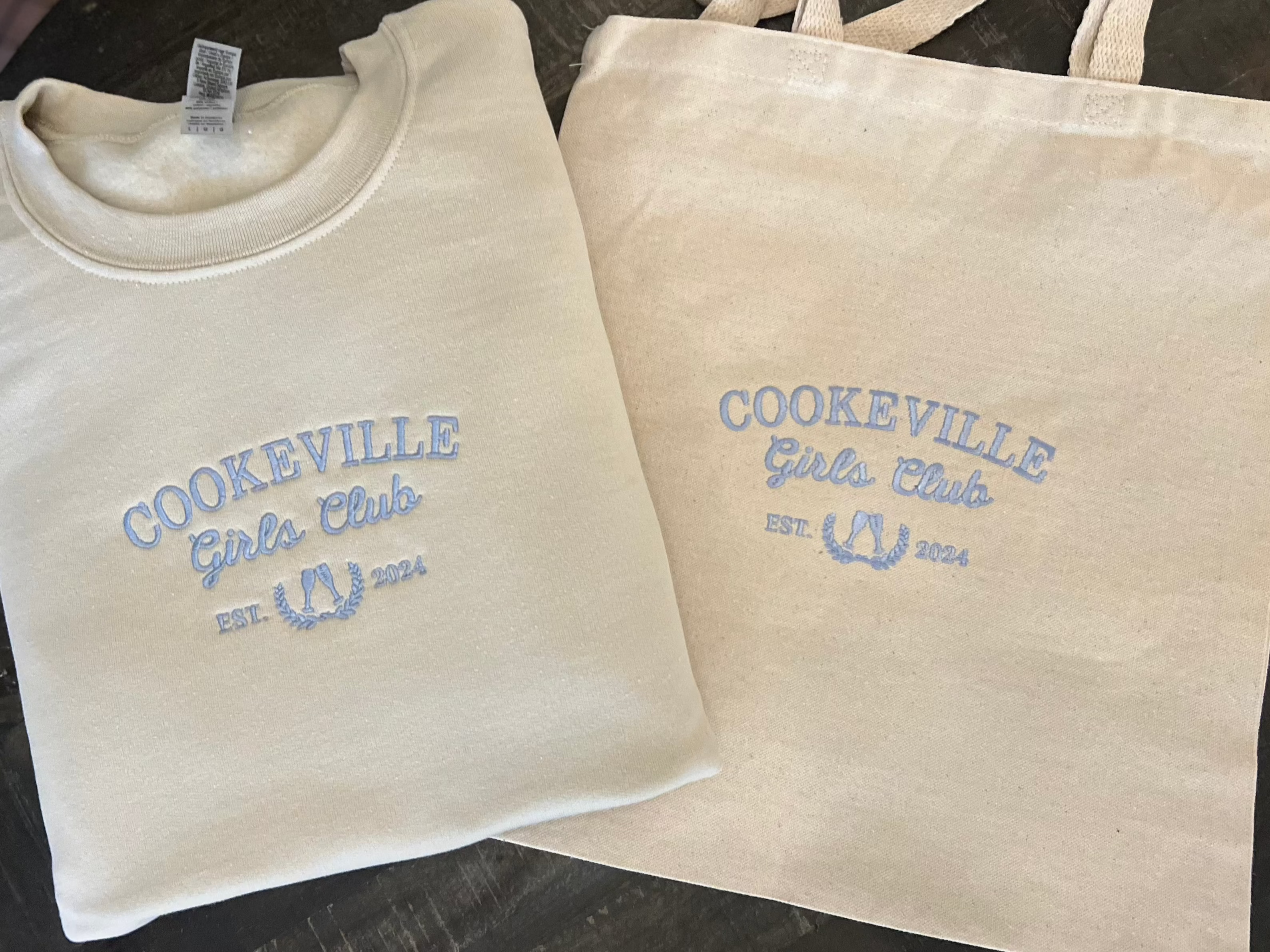 Girls Club Themed Embroidered Crewneck Cookeville