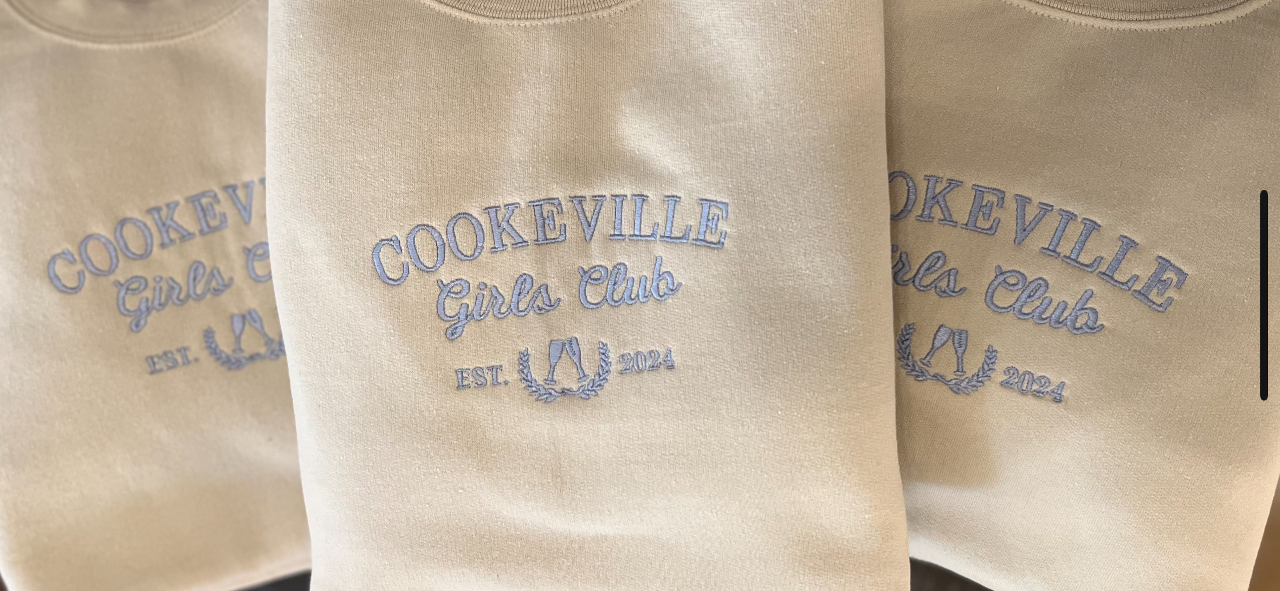 Custom Girls Club Themed Embroidered Crewneck