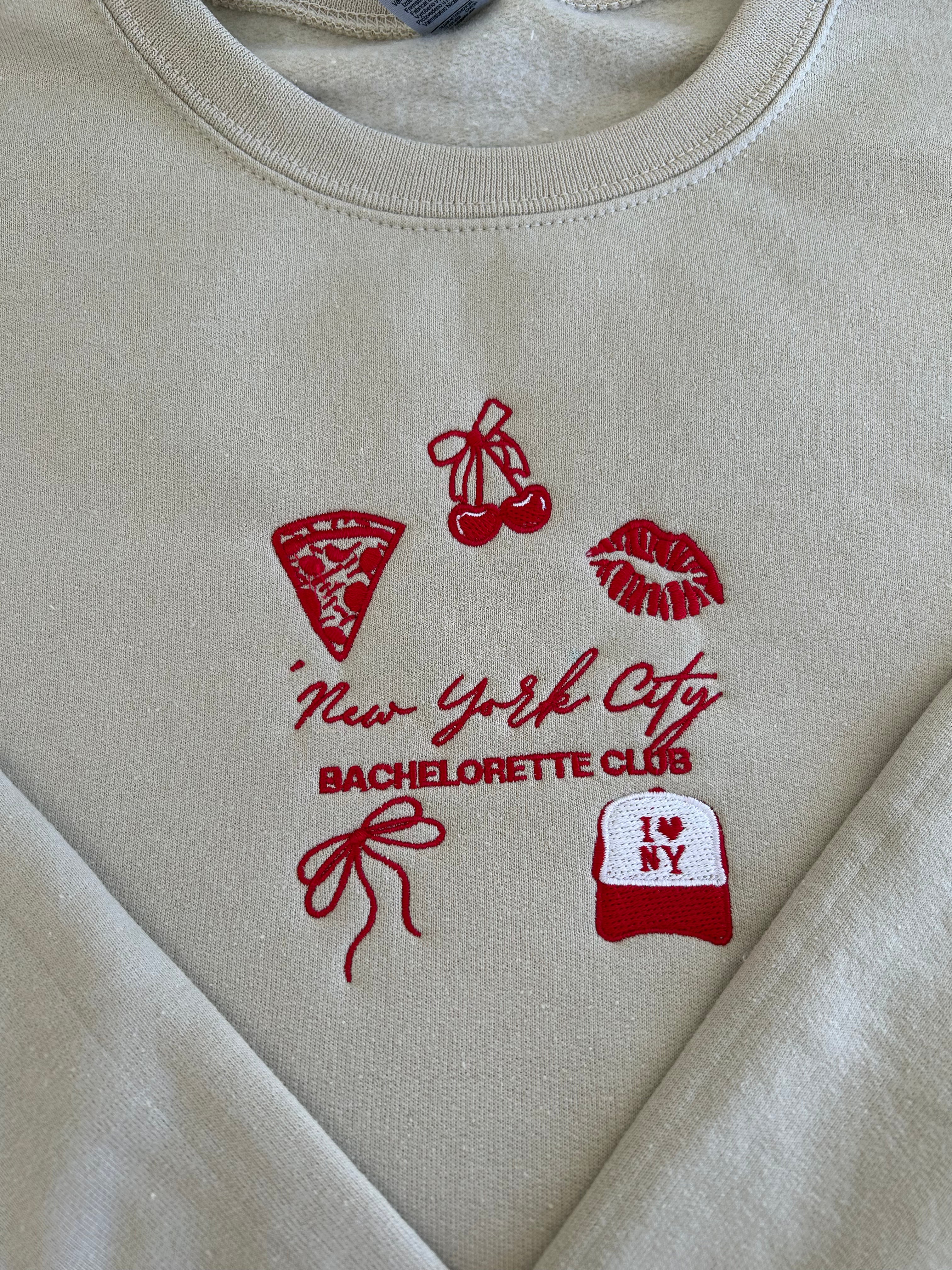 NYC Themed Embroidered Crewneck Bachelorette Club