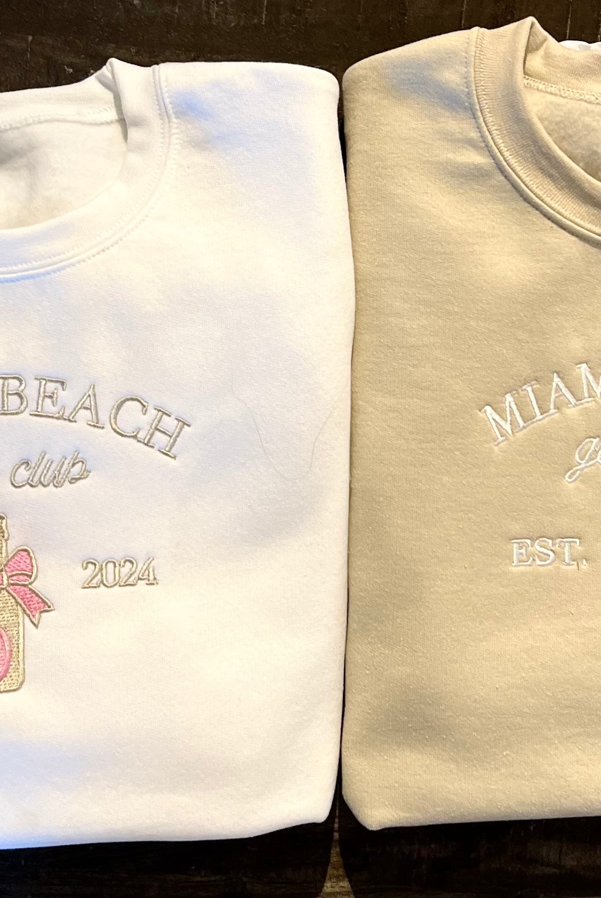 Pop the Bubbly: Custom Champagne & Bow Embroidered Sweatshirts