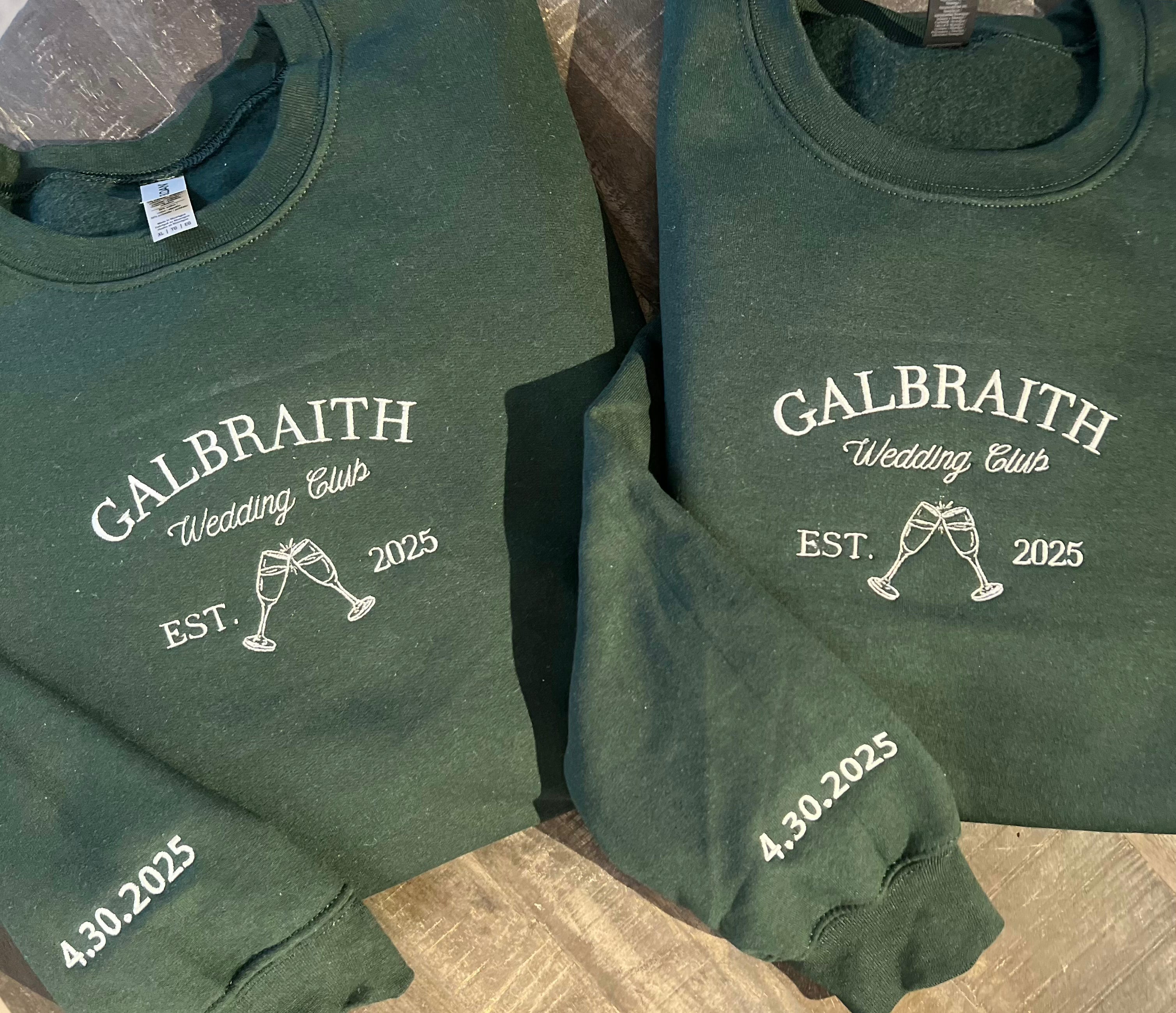 Wedding Club Portland Embroidered Crewneck Green