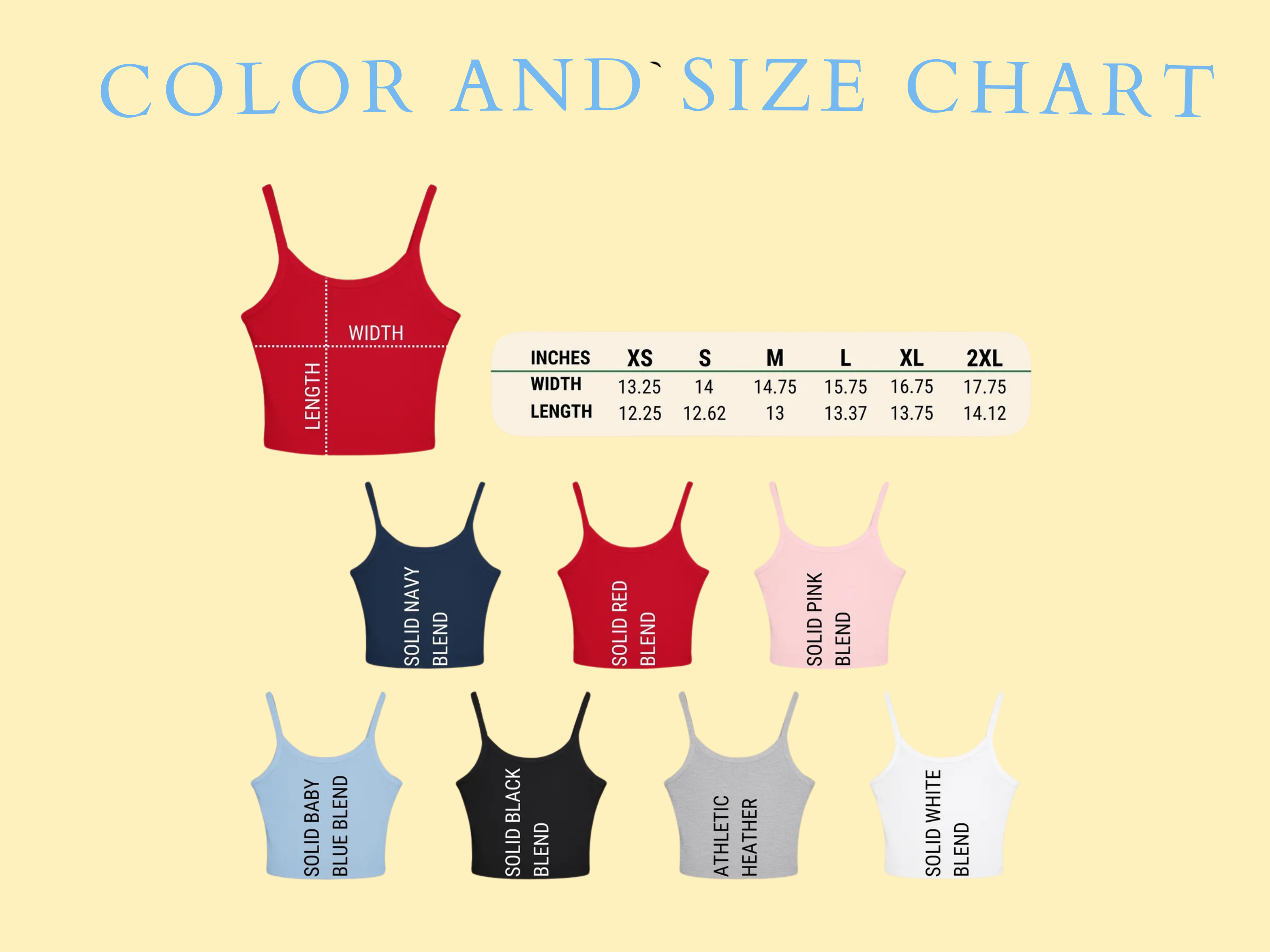 color and size chart