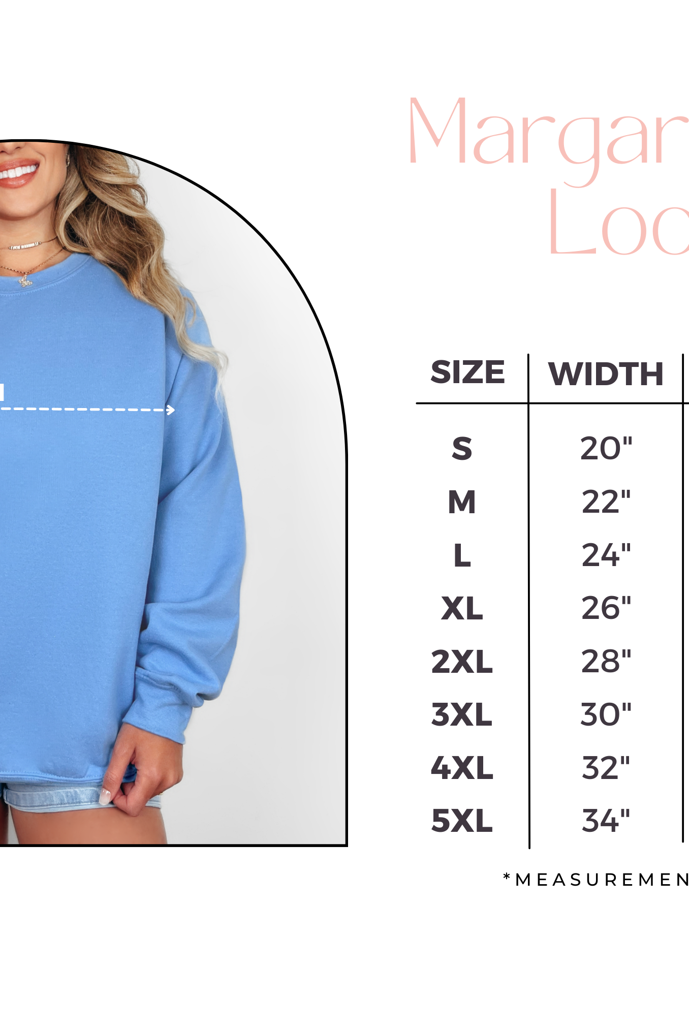sweatshirt size chart