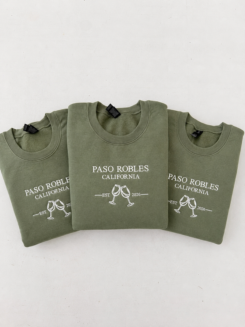 Wine Club Embroidered Crewneck