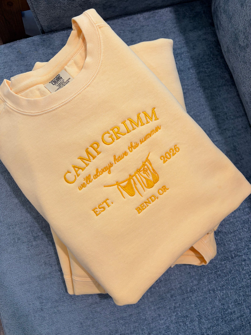 The "Always" Beach Comfort Colors Embroidered Crewneck