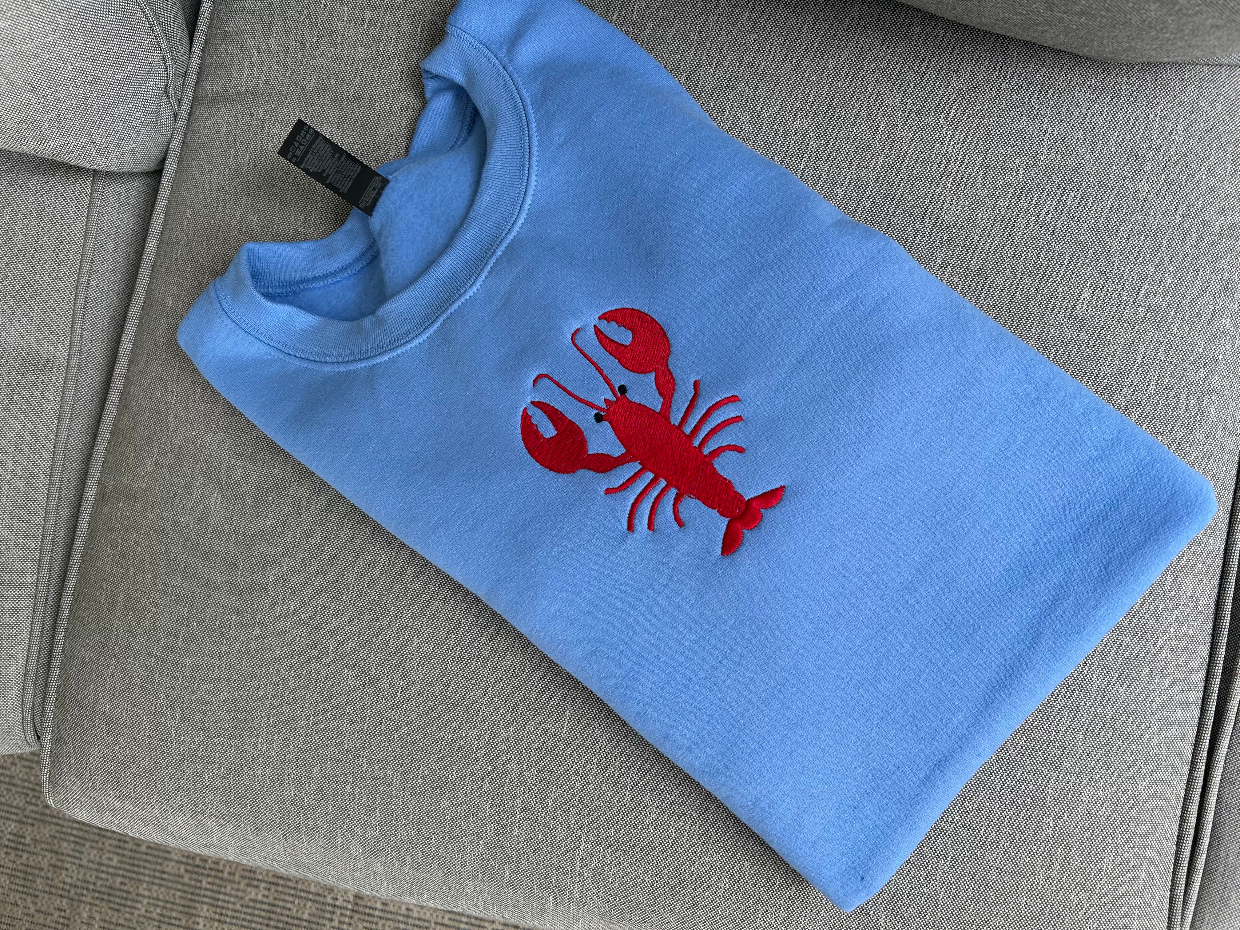 Close Up Lobster Embroidered Sweatshirt