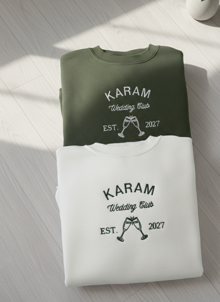 Wedding Club Embroidered Sweatshirt