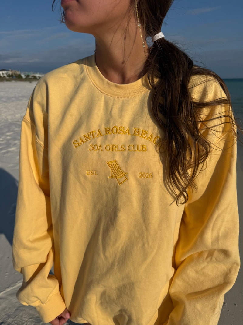 The "Always" Beach Embroidered Crewneck