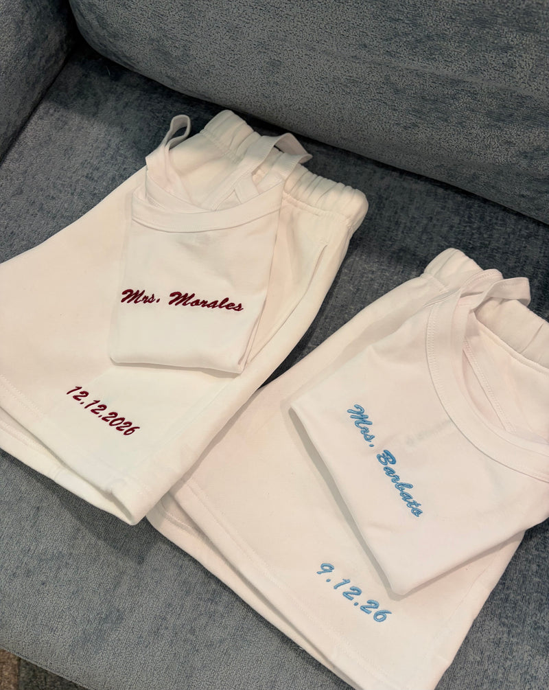 Embroidered New Name Tank and Shorts