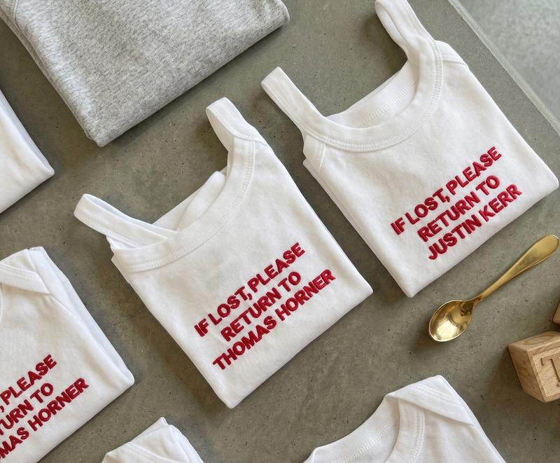 If Lost Return To Embroidered Tank or Set