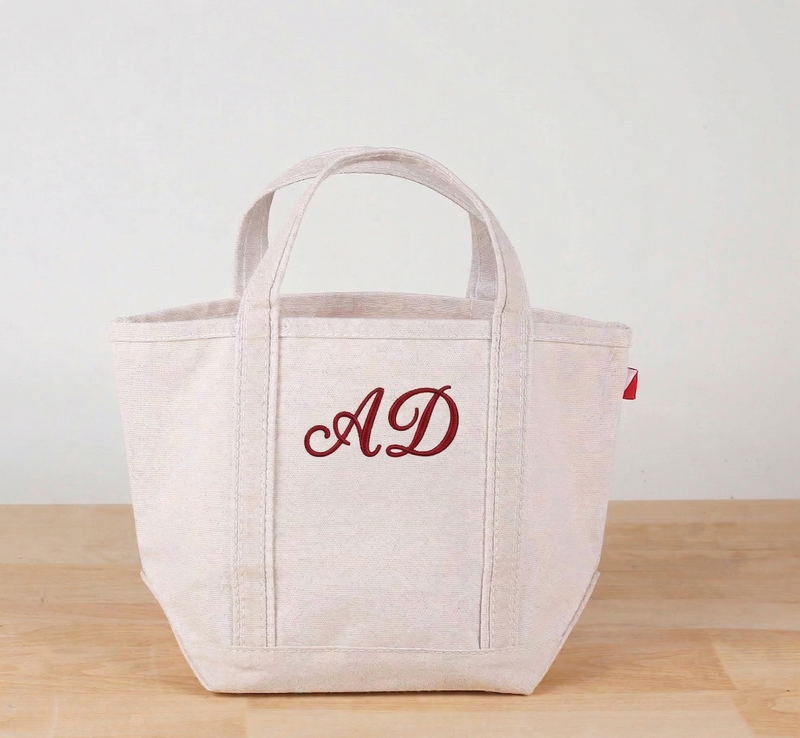 Embroidered Mini Canvas Tote
